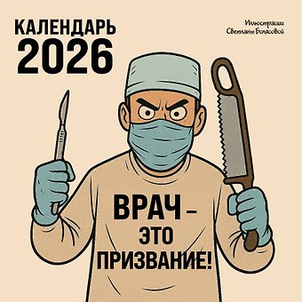 Врач - это призвание! Календарь настенный на 2026 год (300х300 мм)