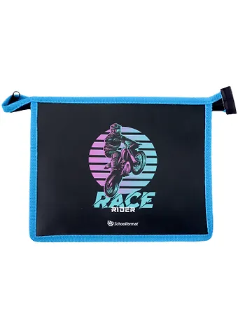 Папка для тетрадей А5 Moto молния, пластик