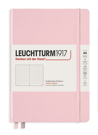 Книга для записей A5, 125 листов в точку Classic, твердая обложка, пудровый, Leuchtturm1917