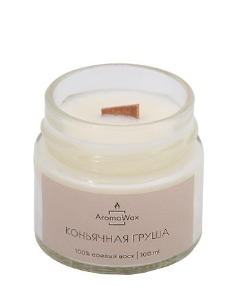 Свеча ароматическая Коньячная груша (100мл) (AromaWax)