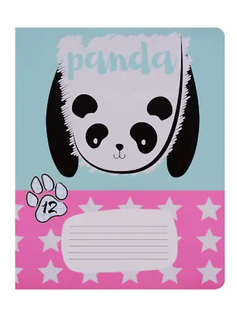 Тетрадь в клетку Academy Style, Потягушки (зверята), 12 листов, в ассортименте