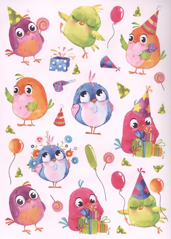 Декоративные наклейки Весёлые птички