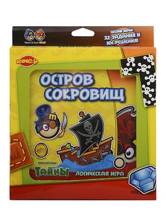 Настольная Магнитная игра, MACK&ZACK, Остров сокровищ