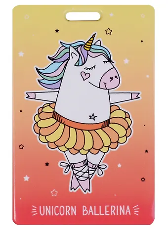 Чехол для карточек Unicorn ballerina красный градиент (ДК2018-140)