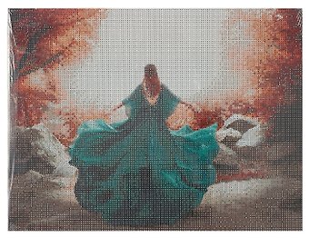 Алмазная мозаика (блестящая), с подрамником, с полным заполнением Девушка в зелёном платье, 30 х 40 см