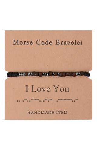 Браслет Морзе I Love You (12-202509-BR-ZJ4322)