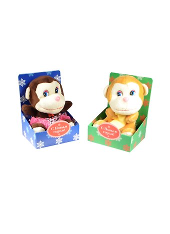 Обезьянка в коробке новогодняя (14 см)