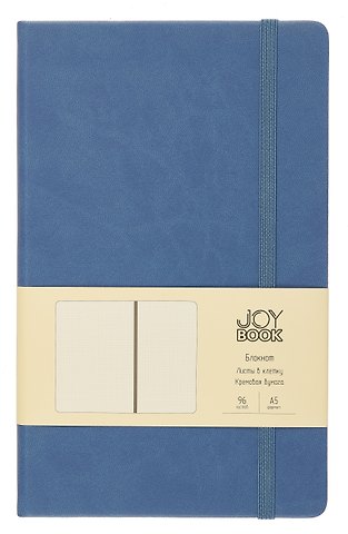 Книга для записей А5 96л кл. "Joy Book. Таинственный океан" иск.кожа, тонир.блок, скругл.углы, ляссе, резинка, карман на задн.форзаце