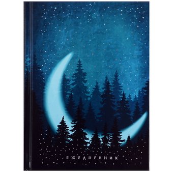 Ежедневник недат. А6 112л Moonlight 7БЦ, ламинация Glitter, тиснение фольгой, офсет