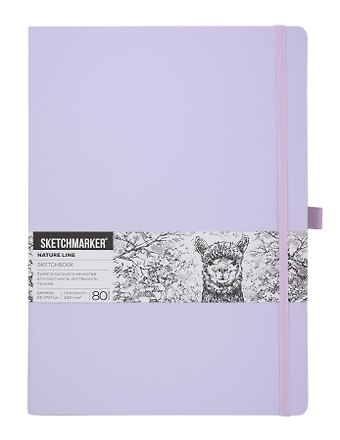 Скетчбук 21*29.7 80л Sketchmarker фиолетовый пастельный, 140г/м2, слоновая кость, тв.обл