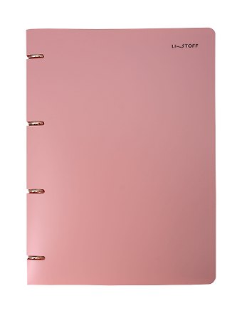 Тетрадь А4 80л кл. Mauve на кольцах, смен.блок, пласт.обл.