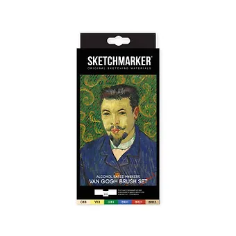 Маркеры 6цв Sketchmarker&Pushkinskiy Brush Ван Гог портрет, Sketchmarker