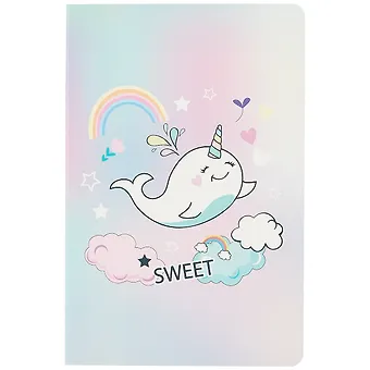 Тетрадь в клетку Kairui, Happy narwhal, 32 листа, в ассортименте