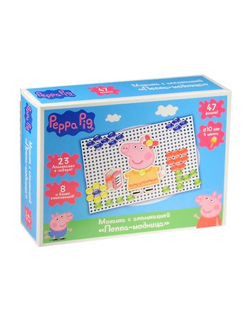 Набор для творчества, т.м. Peppa Pig, Мозаика с аппликацией Пеппа-модница