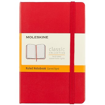 Записная книжка Moleskine Classic Pocket, линейка, красная, 96 листов, А6