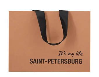 Пакет А5 21*28*8 СПб Its my life Saint-Petersburg крафт, горизонт.