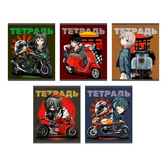 Тетрадь в клетку Listoff, Motostyle, 48 листов, в ассортименте