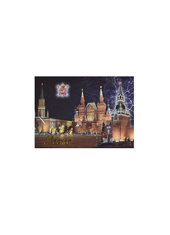 Магнит Москва ночная Никольская башня (02-6Z-19K16)
