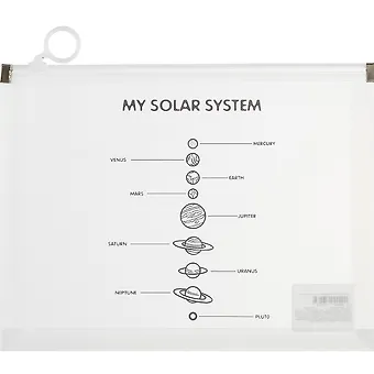 Папка на молнии с расширением My solar system, A5