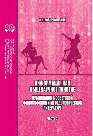 Анатолий Кириллович Воскресенский Информация как общенаучное понятие. Публикации в советской философской и методологической литературе. Часть 2 Приложения