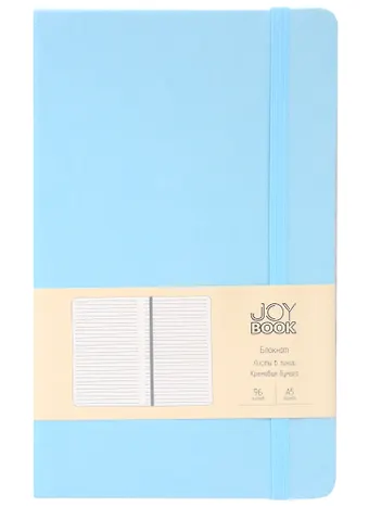 Книга для записей А5 96л лин. Joy Book. Аквамарин иск.кожа, тонир.блок, скругл.углы, ляссе, резинка, карман на задн.форзаце