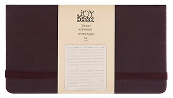 Планинг недат. 64л "Joy Book" брауни, карманный, иск.кожа 7Б, скругл.углы, тонир.блок, резинка, офсет, ляссе