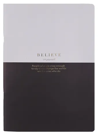 Тетрадь «Believe», А4, 48 листов в клетку, айвори полоса, скрепка