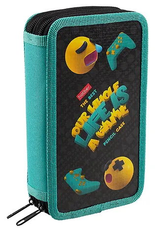 Пенал 2 отделения Жизнь как игра 19*11 см, молния