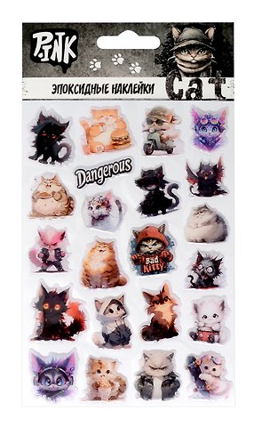 Наклейки эпоксидные 110х200 (Котики 3)