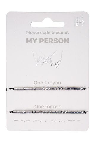 Набор парных браслетов «Морзе. My Person» (Lafilaf)