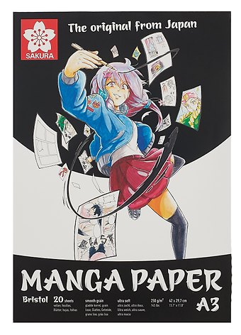 Скетчбук А3 20л Manga 250г/м2, гладкое зерно