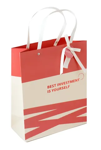 Пакет А4 32*26*12.5 Best investment in yourself нейтр., бум.мат.ламинат