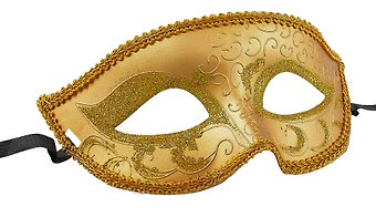Маска с узором Золотая (17х8) (пластик) (12-BaoZun-M21)
