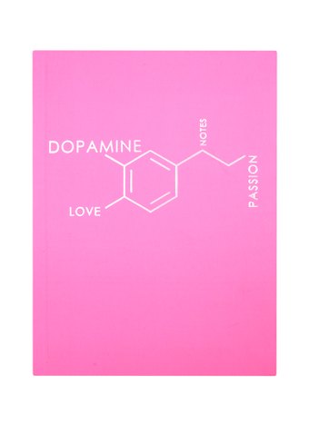 Записная книжка А6 80л лин. "Molecule. Dopamine" интеграл.переплет, Soft Touch, тиснение серебр.фольгой