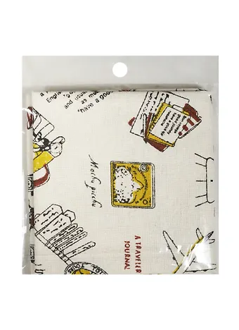 Отрез льна 48*48 см, в пакете с подвесом, Путешествие (11-00530-53)