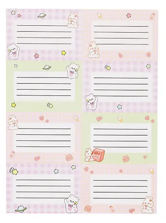 Наклейки для тетрадей 24 штуки Kawaii