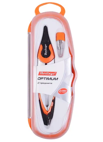 Циркуль школьный Optimum, с набором стержней