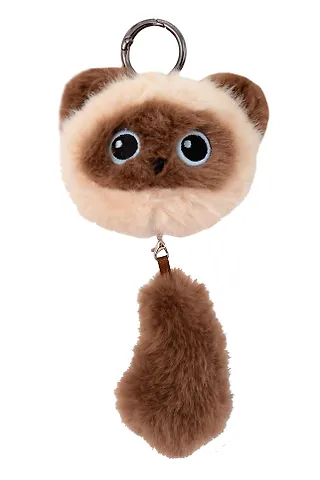 Брелок Котик с хвостиком сиамский (плюш) (17см) (12-81018-202510-SPT-15)