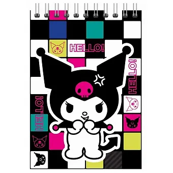 Блокнот А5 60 листов, клетка, Kuromi-2 гребень