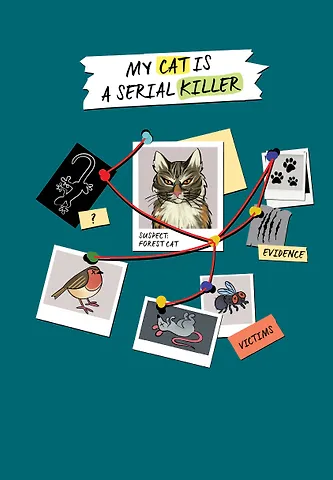 Книга для записей А5 72л My Cat Is a Serial Killer (серый кот)