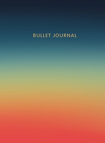 Книга для записей А5 160стр тчк. Bullet Journal (закат) с наклейками