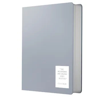 Записная книжка А6+ 136л кл. NUANCES. Дымка 7БЦ, иск.кожа, нашивка, скругл.углы, ляссе