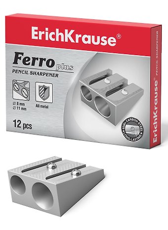 Точилка 2отв. Ferro Plus металл., ErichKrause
