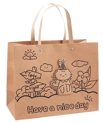 Пакет А4 32*25,5*15 Have a nice day дет., крафт, бум.мат.ламинат