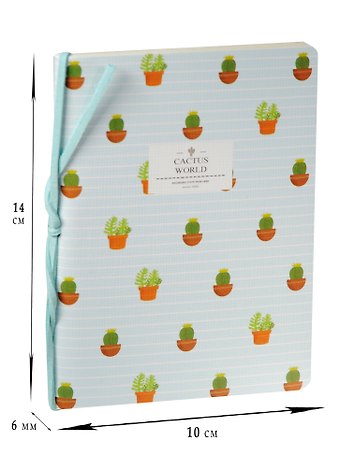 Записная книжка А6 58 листов Cactus world