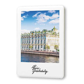 Сувенир, Магнит Эрмитаж и Нева 5,6*8,3см, картон