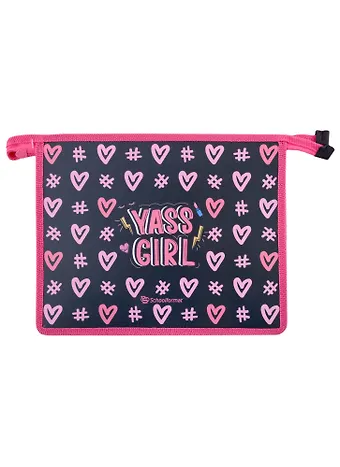 Папка для тетрадей А5 YES GIRL молния, пластик