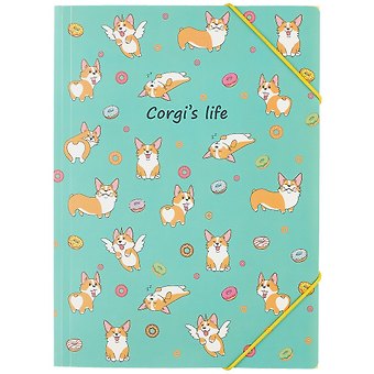 Папка на резинке «Corgi’s life», А5