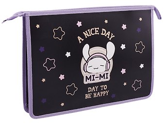 Папка для тетрадей А4 Mi-Mi Bunny 24,5*34*4см пластик, молния