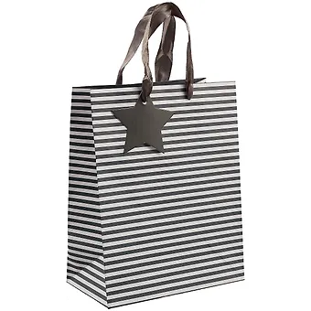 Пакет А5 23*18*10 Gray stripes нейтр., бум.мат.ламинат